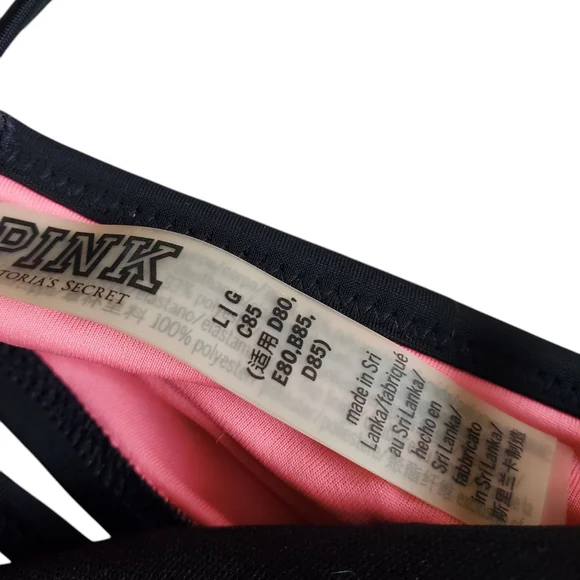 Victoria's Secret Black and Pink Women's Bikini Set - Picture 4 of 4
